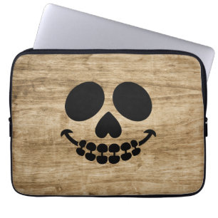 Skelett lächelt. laptopschutzhülle