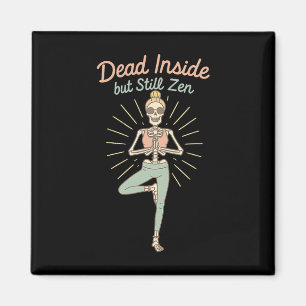 Skelett Lustige Meditation Yoga Tot Von Innen Meme Magnet