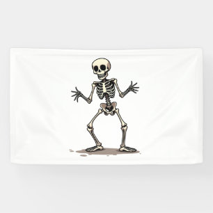 Skelett macht den Dab – Lustiger Halloween-Tanz-Sh Banner