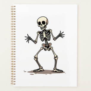 Skelett macht den Dab � Lustiger Halloween-Tanz-Sh Planer