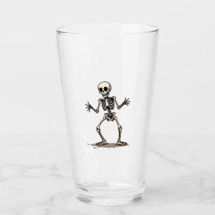Skelett macht den Dab � Lustiges Halloween-Tanz-Sh Glas