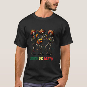 Skelett-Mariachi-Sombrero-Cinco-De-Mayo-Mexikanisc T-Shirt