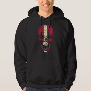 Skelett mit dänischer Flagge Skelett Hoodie