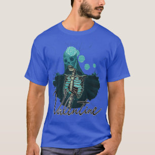 Skelett mit einem Rose Hochzeitskleid ist so lusti T-Shirt