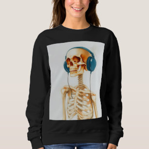 Skelett mit Kopfhörern Sweatshirt