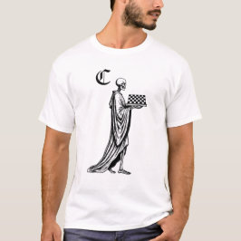 Skelett mit Schachbrett T-Shirt