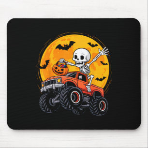 Skelett-Monster-Truck-Mond-Kürbis-Halloween-Jungen Mousepad