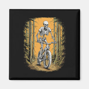 Skelett Mountain Bike Radfahrer Skeletton Hallowee Magnet