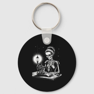 Skelett-Näher-Quilter Lustiger Nähanhänger Hallowe Schlüsselanhänger