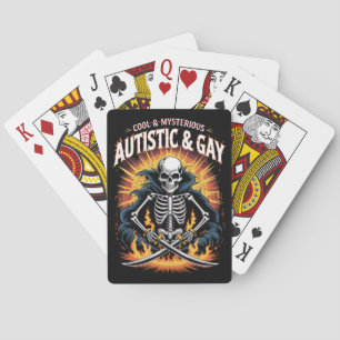 Skelett Nicht Cool Und Geheimnisvoll Autistischer  Spielkarten
