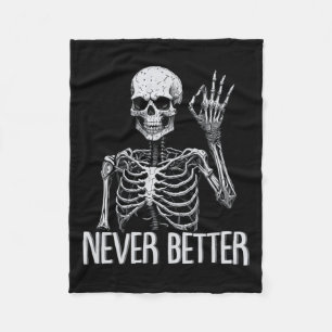 Skelett nie besser Halloween-Schädel-Outfit sarkas Fleecedecke