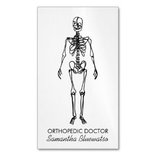 Skelett-Orthopäde formt Knochen einfach Magnetische Visitenkarte