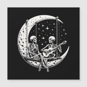 Skelett-Paar-Mond-Gitarre Magnetkarte