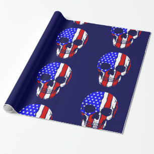 Skelett patriotisch geschenkpapier