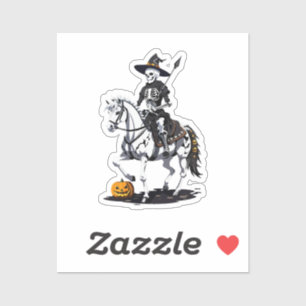 Skelett-Pferdereiter - Halloween-Skelett Aufkleber