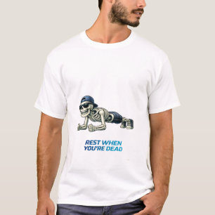 Skelett-Plank-Übung Lustiges Fitness-Design T-Shirt