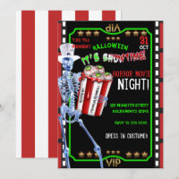 Skelett-Popcorn-Augen Halloween-Filmnacht