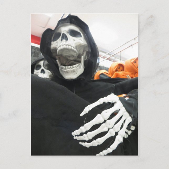 Skelett Postkarte (Vorderseite)