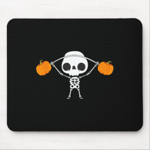 Skelett pumpt Kürbisse lustiger Halloween-Griff R Mousepad