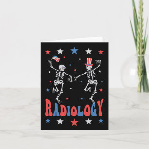 Skelett Radiologie Röntgen Tech Patriotisch 4. Jul Karte
