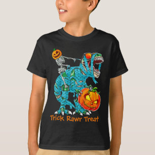 Skelett-Reitende-Mumie-Dinosaurier-T-Rex T-Shirt
