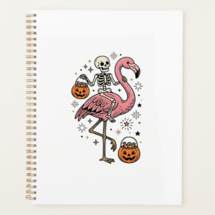 Skelett Reitender Flamingo Halloween Süßigkeiten S Planer