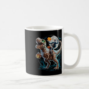 Skelett reitet Mumien-Kürbis-T-Rex-Dinosaurier Lus Kaffeetasse