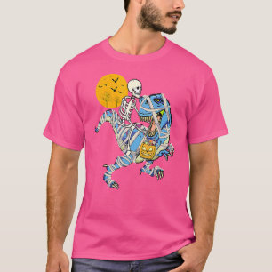Skelett Riding Mummy Dinosaurier rex for Boys Kids T-Shirt