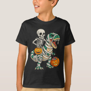 Skelett Riding Mummy Dinosaurier T Rex Kinder Jung T-Shirt