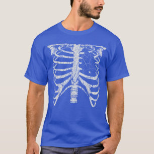 Skelett-Rippenkäfig-Horror-Alt-Goth-Halloween-Kost T-Shirt