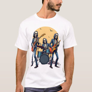 Skelett Rockband � Lustiges Halloween-Shirt T-Shirt