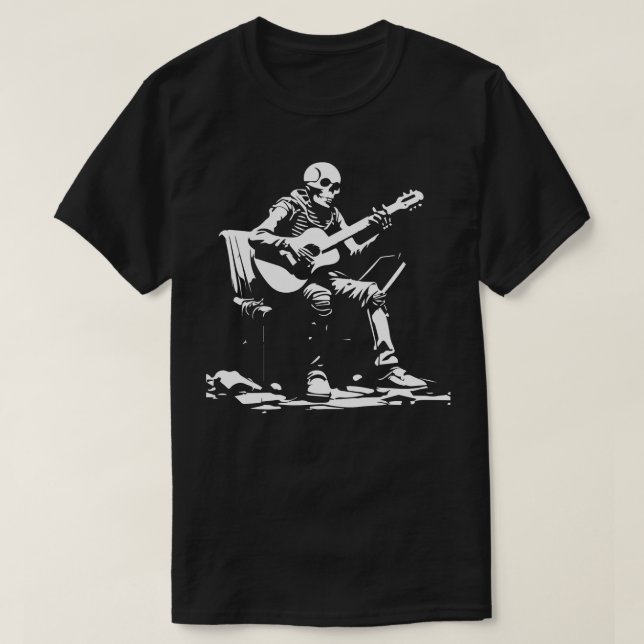 Skelett Rock'n'Roll T-Shirt (Design vorne)
