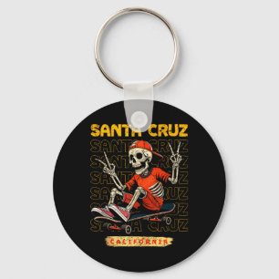Skelett Santa Cruz Kalifornien Skateboarding Y2K Schlüsselanhänger