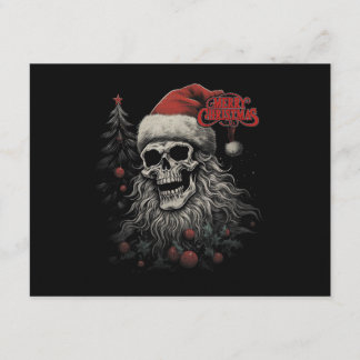 Skelett-Schädel Lustiges Frohe Weihnachten Santa P Begleitkarte