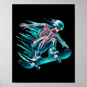 Skelett-Schlittschuhlauf-Geschwindigkeit Cool Poster