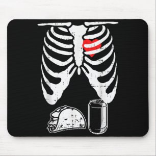 Skelett Schwangerschaft Taco Bier Röntgen Hallowee Mousepad