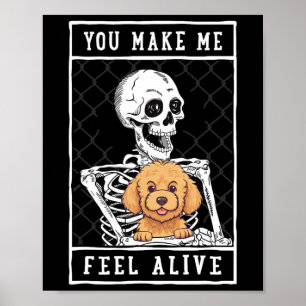 Skelett Sie fühlen Halloween Me Alive Poster