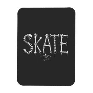 Skelett Skate Knochen Magnet