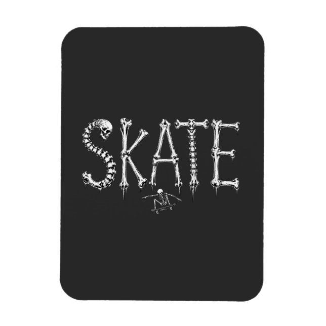 Skelett Skate Knochen Magnet (Vertikal)