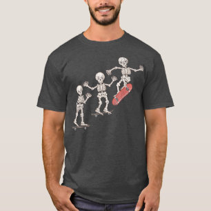 Skelett Skateboard Funny Skateboard Skateboard Ska T-Shirt