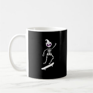 Skelett Skateboard Lazy Halloween Kostüm Funny Kaffeetasse