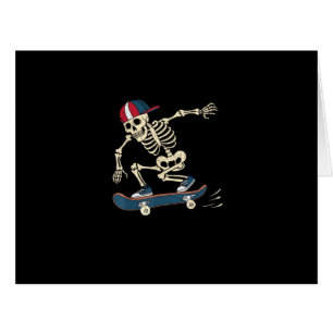 Skelett Skelett Halloween Skateboard Skater