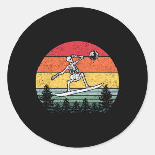 Skelett Snowboarden Snowboard Moon Snowboarder - Runder Aufkleber