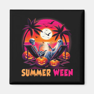 Skelett Sommer-ween Strand Halloween Stimmung Sonn Magnet