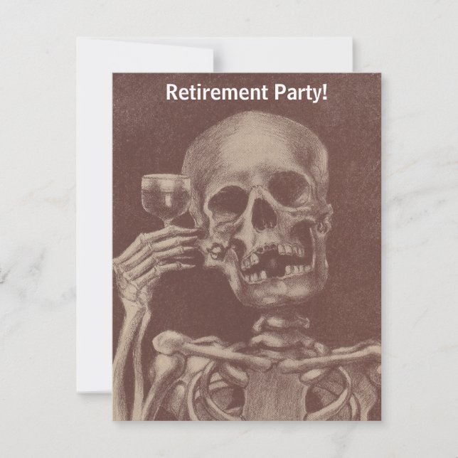 Skelett Spaß Pension Party Einladungen (Vorderseite)