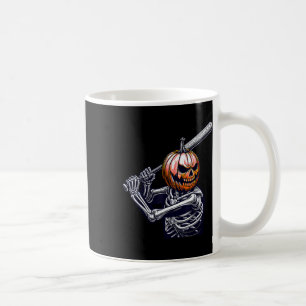 Skelett spielt Baseball Player Halloween Kaffeetasse