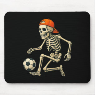 Skelett spielt Fußball Halloween Grafik Mousepad
