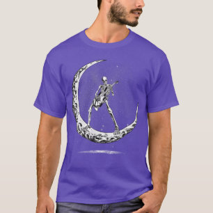 Skelett spielt Gitarre Rock And Roll für Männer Ki T-Shirt