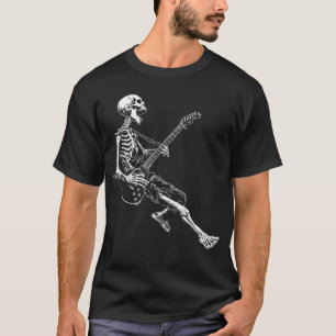 Skelett spielt Gitarre Rock And Roll Rock On Männe T-Shirt