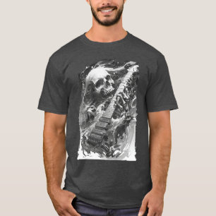 Skelett spielt Gitarre Rock Shredding Gitarre 1 1 T-Shirt